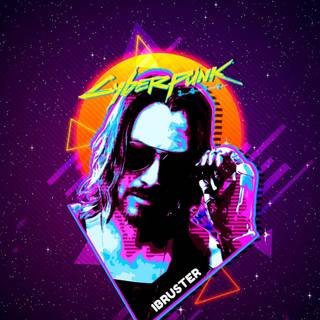 Cyberpunk minimalistic wallpaper