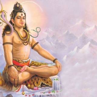 Shiva meditating wallpaper