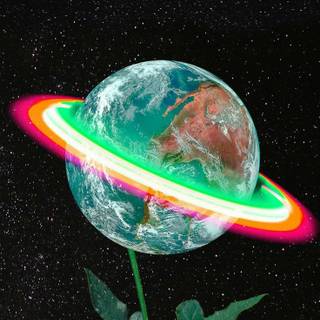 Aesthetic galaxy retro wallpaper