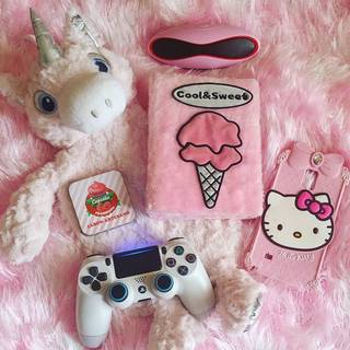 Ps4 pink Kawaii wallpaper