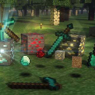 Minecraft 3D wallpaper