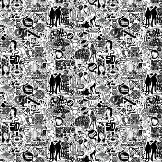 White collage wallpaper