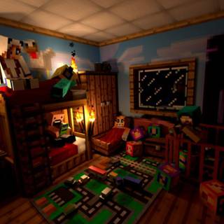 Minecraft 3D wallpaper