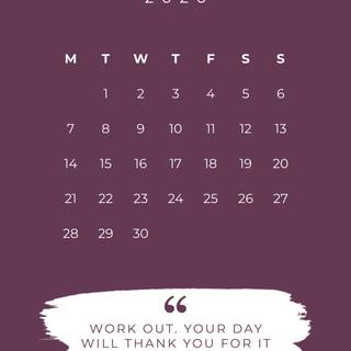 September 2020 calendar wallpaper