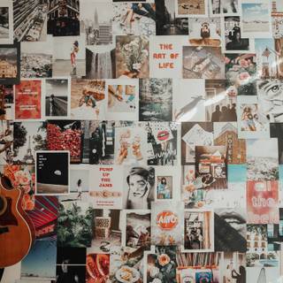 Beige collage aesthetic wallpaper