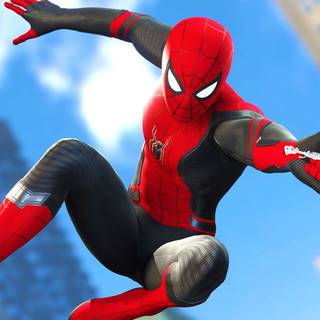 Spider Man Far From Home suit desktop wallpaper