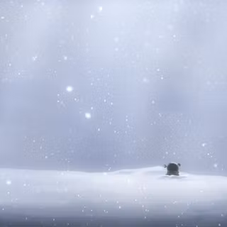 Anime snowy scenery wallpaper