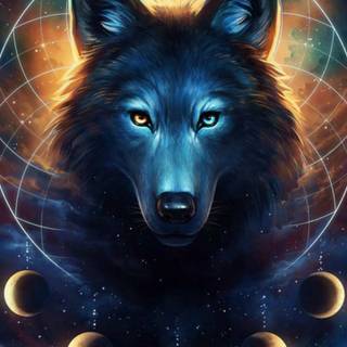 Moon wolf wallpaper
