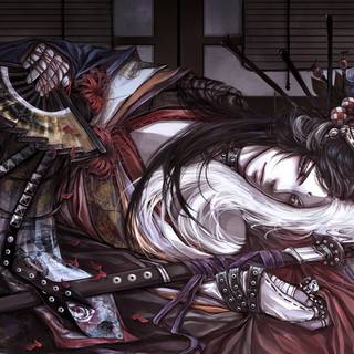 Samurai mask wallpaper