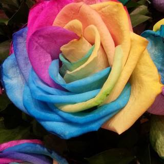 Rainbow rose wallpaper
