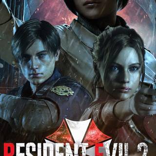 Leon Kennedy and Claire Redfield wallpaper