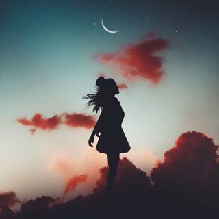 Moon girl 4k HD wallpaper