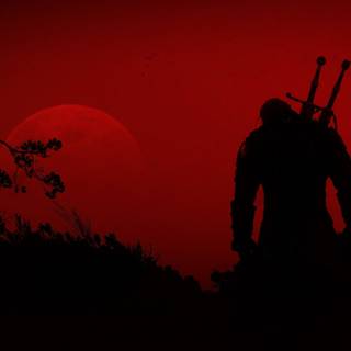 4k minimal The Witcher wallpaper