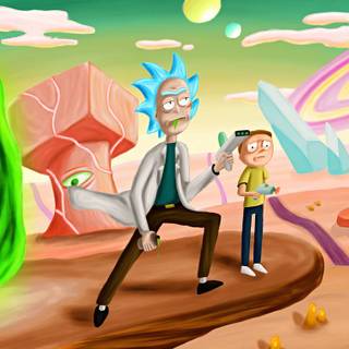 1366x768 Rick and Morty wallpaper
