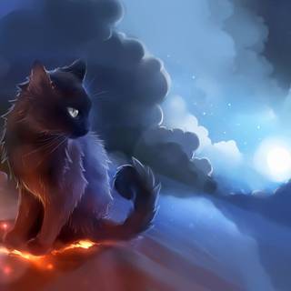 Kitty cat anime wallpaper