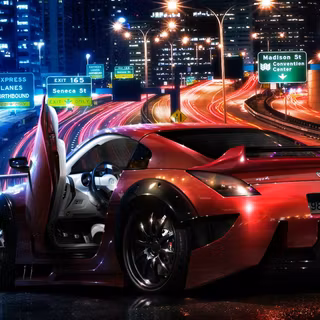 Retro car gaming wallpaper