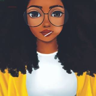 Cute black girl art wallpaper