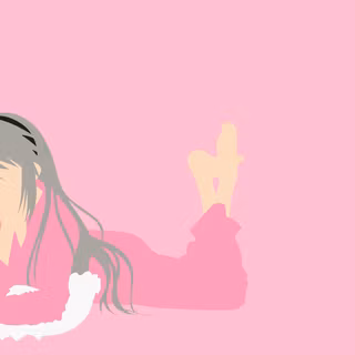 Pink minimalist anime wallpaper