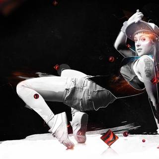 Dancing girl 3D wallpaper