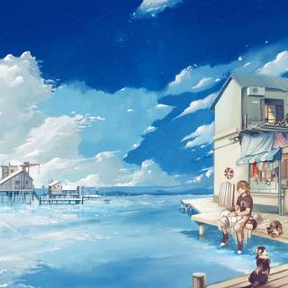 Anime house wallpaper