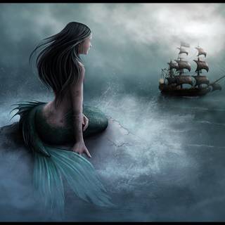 Evil mermaid wallpaper