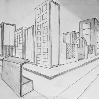 City view draw wallpaper