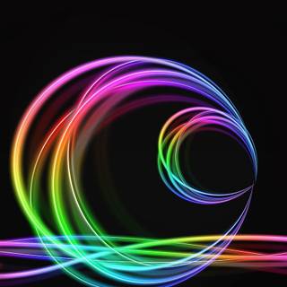 Neon circle wallpaper