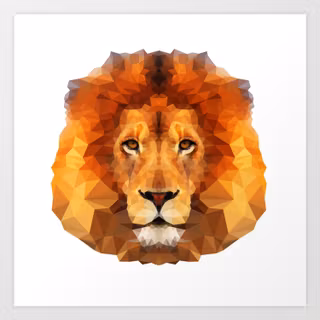Lion geometric art wallpaper
