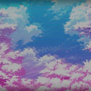 Purple Japan aesthetic wallpaper