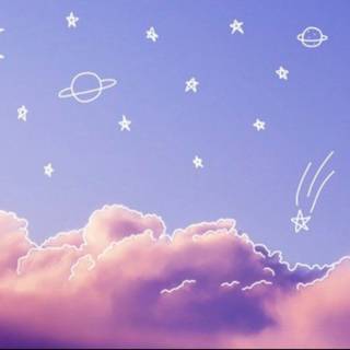 Blue aesthetic cloud wallpaper