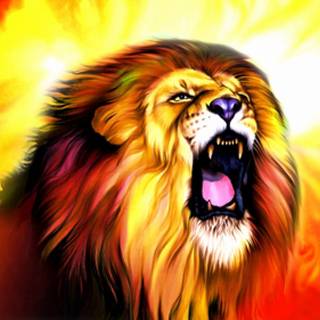 Lion roaring wallpaper
