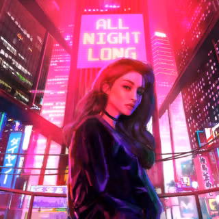 Neon girls wallpaper