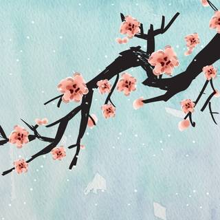 Japanese drawing aesthetic PC wallpaper