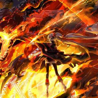 Anime girls fighting wallpaper