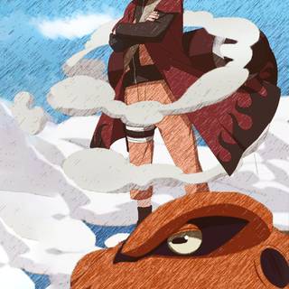 Naruto and Toad Sage wallpaper