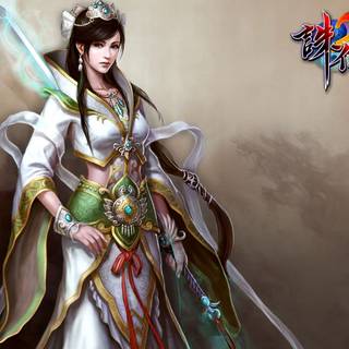 Ancient Chinese female warrior anime wallpaper