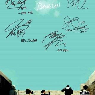 BTS signature wallpaper