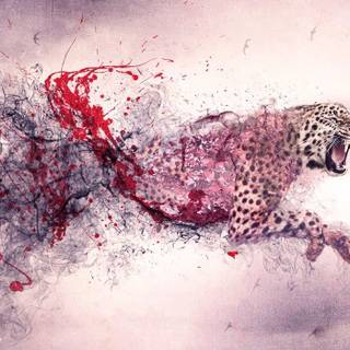 Splatter art animals wallpaper