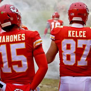 Patrick Mahomes and Travis Kelce wallpaper