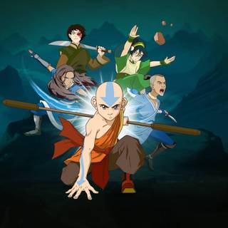 Aang and Katara wallpaper