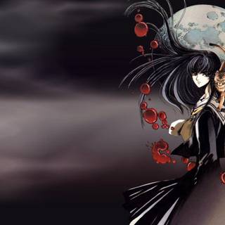 Dark anime girl computer wallpaper