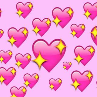Heart emoji wallpaper
