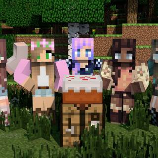 Minecraft girl wallpaper