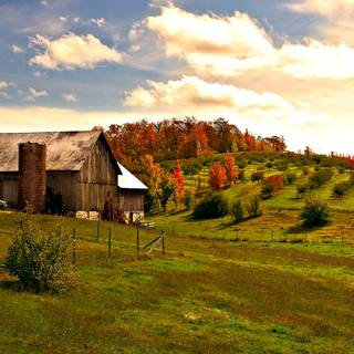 Farm autumn wallpaper