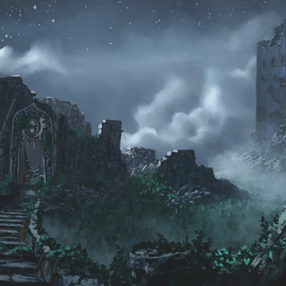 Ruined castle wallpaper