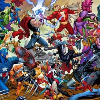 DC & Marvel wallpaper