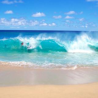 Beach waves wallpaper