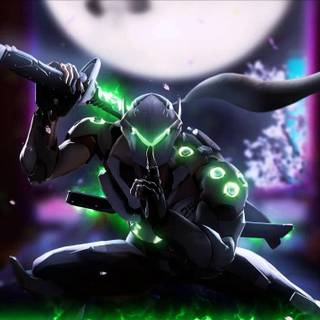 Exo-Shonin Cyberpunk wallpaper