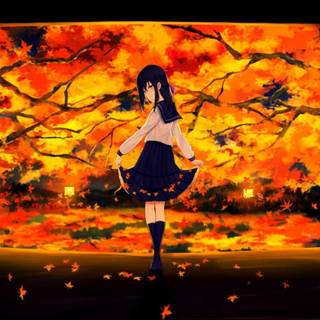 Autumn anime wallpaper