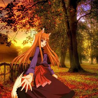 Autumn anime wallpaper